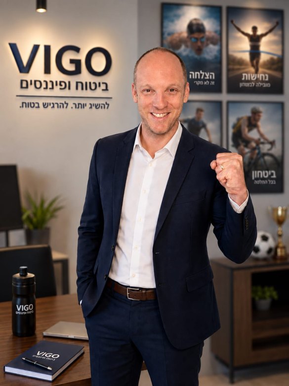 ערן אברמוביץ במשרדי ויגו ביטוח ופיננסים בתל אביב